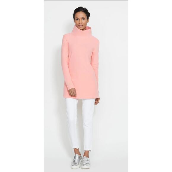 Dudley Stephens Preppy Coquette Cobble Hill Turtleneck in Island Coral - Picture 7 of 7